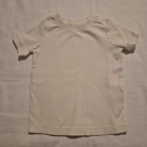 Hanna Andersson girls size 90 or 3T off white short sleeve shirt GUC